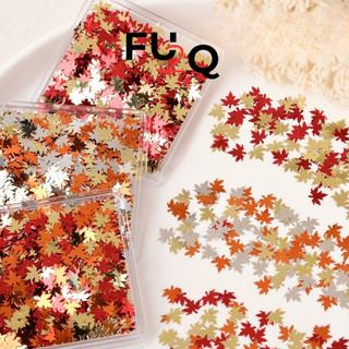 Fu2Q 楓葉亮片美甲飾品 – 秋冬閃粉美甲裝飾