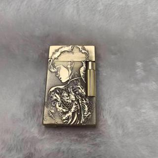 黃銅朗聲ZJ6風生水起紋身美女款煤油打火機精雕雙面創意生日禮物