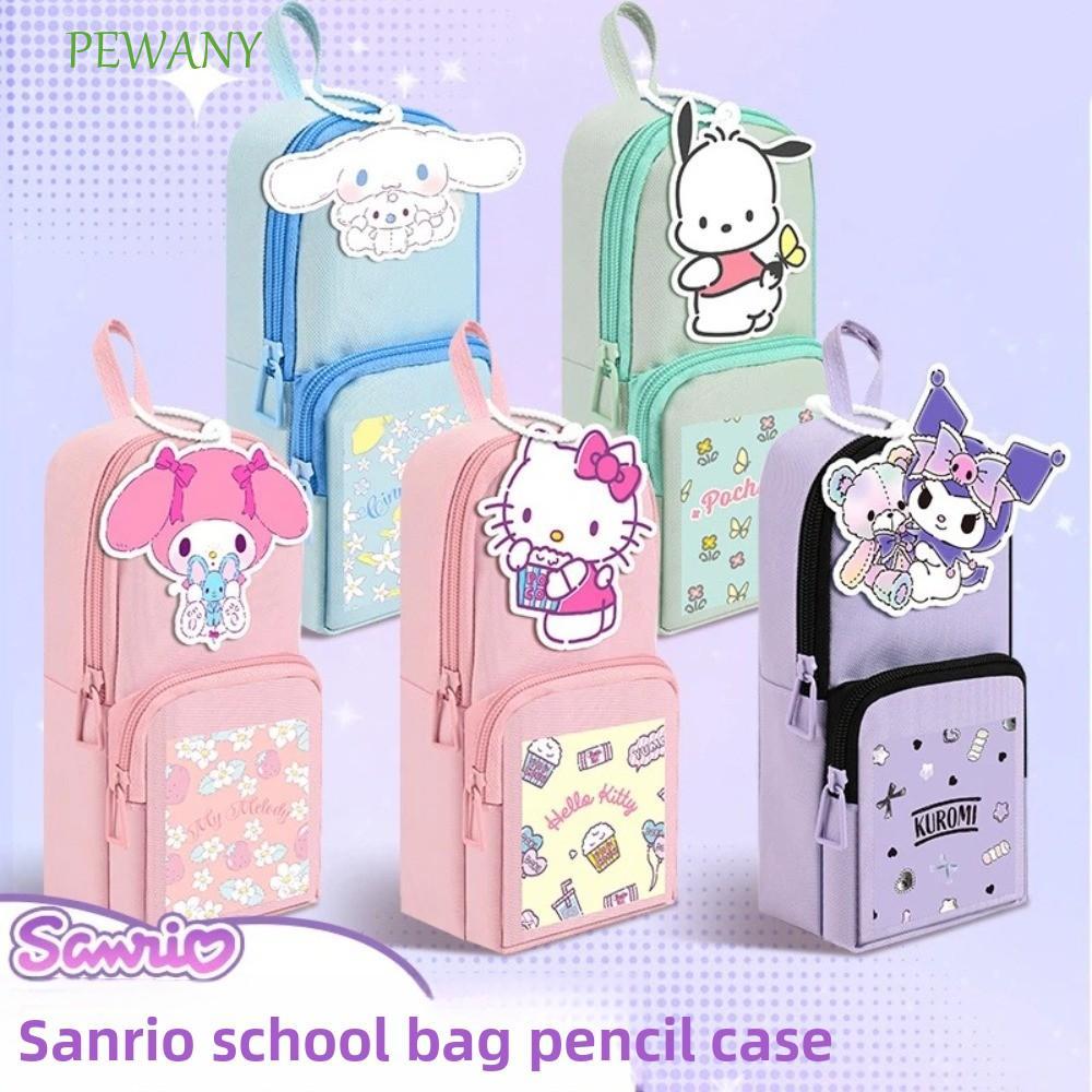 PEWANY日本Kitty鉛筆盒,皮皮貓波查科貓咪筆袋,卡通動漫旋律大容量卡通筆袋學生文具