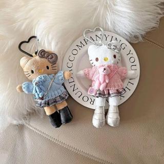 hellokitty掛件 凱蒂貓包掛 ins風kitty長腿掛件鑰匙扣包包掛件秋冬針織毛衣毛絨玩偶掛飾禮物 KT 貓吊飾