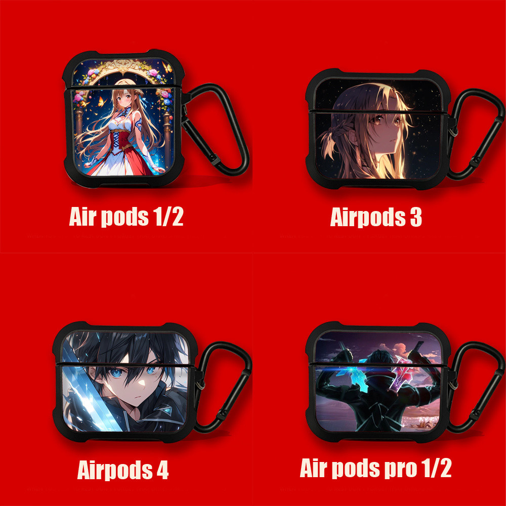 四葉草🍀好品質神域動漫硬硅膠適用蘋果AirPods pro 1 2 3 4保護套耳機殻套 MXKJ