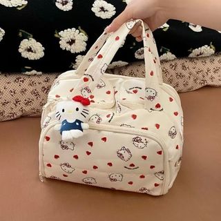 ⭐️台灣出貨-免運⭐️hellokitty化妝包 分割槽收納包 大容量便收納包 攜隨身旅行化妝包 可愛洗漱包 女生化妝包