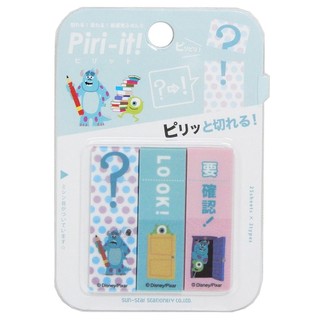 sun-star 日本製 迪士尼 Piri-it 可撕式標籤索引貼 雙用標示貼 怪獸電力公司 Chara Para