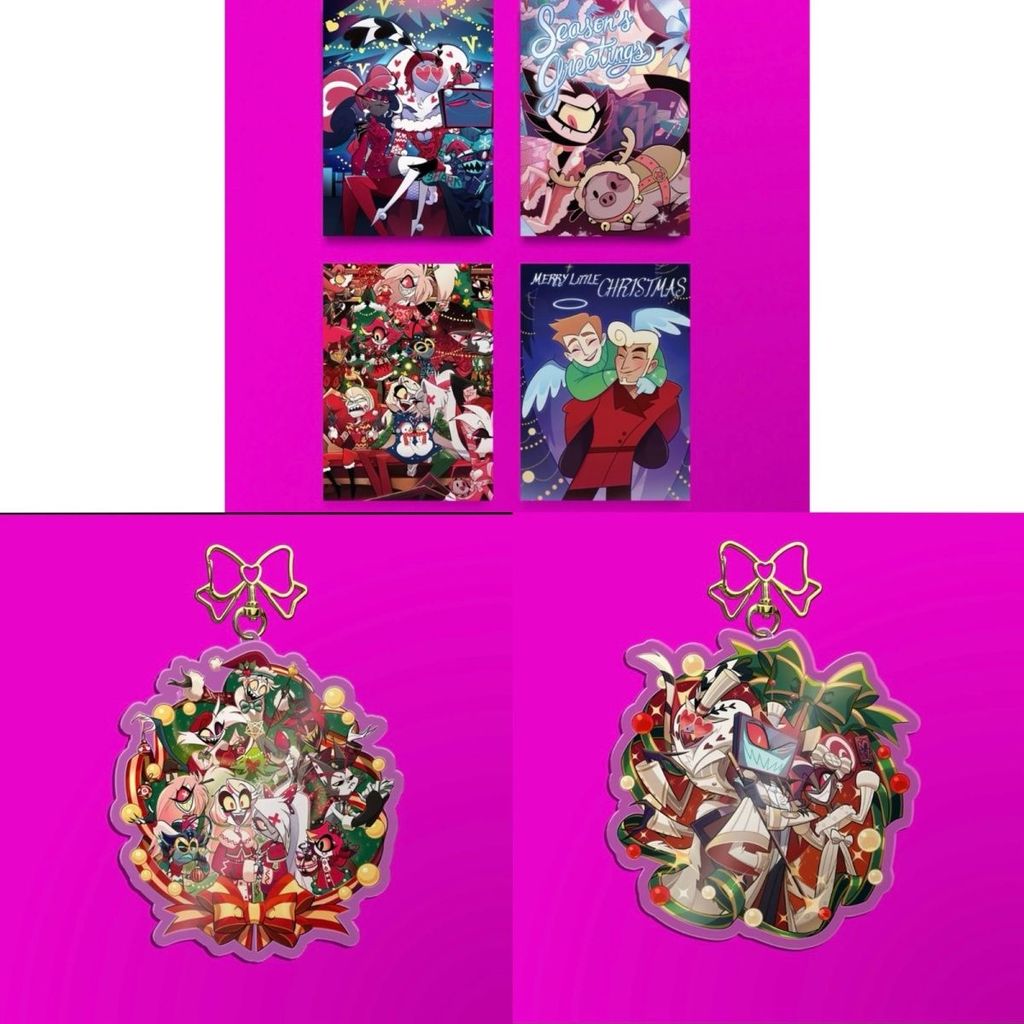 🐴馬年爆款🧧地獄客棧全家周邊阿拉斯特安吉爾瓦吉鑰匙扣掛件小卡美谷同款聖誕