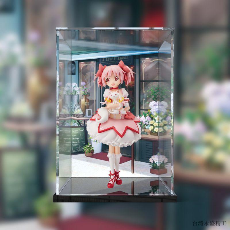 台灣永盛精工#SEGA 魔法少女小圓 鹿目圓香 景品 公仔專用壓克力展示盒透明防塵