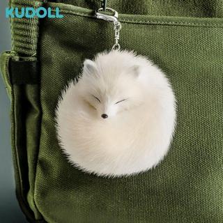 💥 蟹老闆生活館 💥KUDOLL庫島玩偶可愛白靈白狐掛件模擬超萌貂毛包掛裝飾禮物