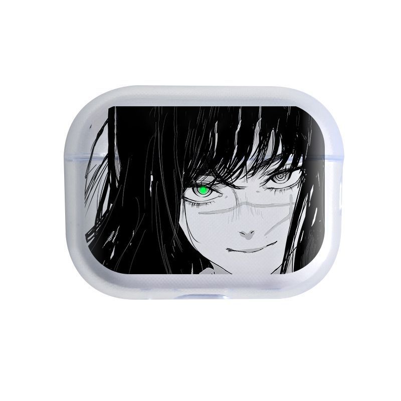 四葉草🍀動漫電鋸人適用airpodspro2代蘋果藍牙耳機套airpods4耳機殻對燈3 PHA2