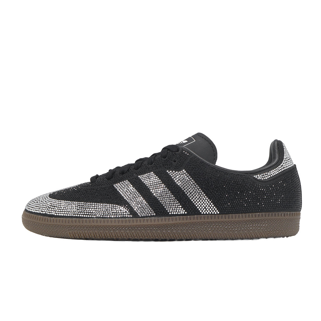 adidas 休閒鞋 Samba OG W 女鞋 黑 銀 水晶 德訓鞋 愛迪達 [ACS] IH9052