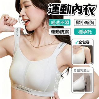 🔥新竹現貨 防震運動內衣 大胸顯小顯瘦 大尺碼 防下垂 收副乳 塑形提拉 夏季薄款胸罩 後扣式美背 透氣舒適無痕 內衣女