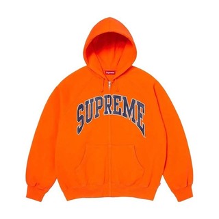 Supreme Cracked Raglan Hooded 裂紋印刷 拉鍊 連帽外套 橘色 SS26SW81-DE