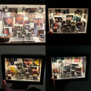 🎵【趙雷小屋材料包】JAY相框陶喆DIY拼裝模型 台灣出貨 手工小夜燈擺件 音樂主題禮物 收藏