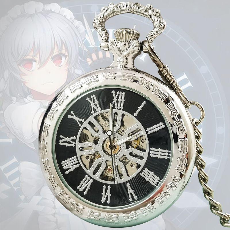 【今日特價 🔥】東方project cos十六夜咲夜懷錶復古機械男款女學生二次元全自動