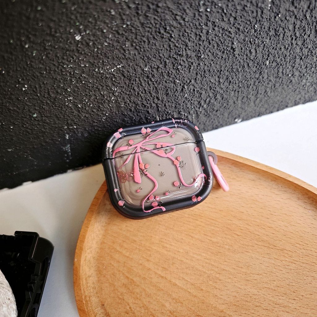 四葉草🍀蝴蝶結適用蘋果AirPodspro耳機保護套新款AirPods1/2/3/4代透黑殻 VRAK