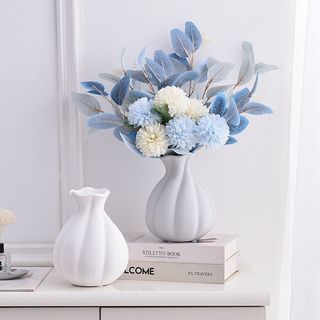 🌸全店免運🌸限時下殺北歐ins風簡約創意陶瓷花瓶桌面水養玫瑰鮮花瓶客廳裝飾插花擺件花瓶 桌面花瓶 花瓶擺件