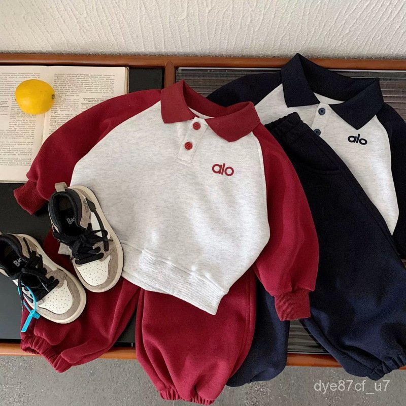 喵咪咪童裝【免運+全店促銷】兒童套裝春秋新款男女兒童休閒運動服男孩秋季衛衣衛褲寶寶兩件套 童裝 男童冬裝 秋冬童裝