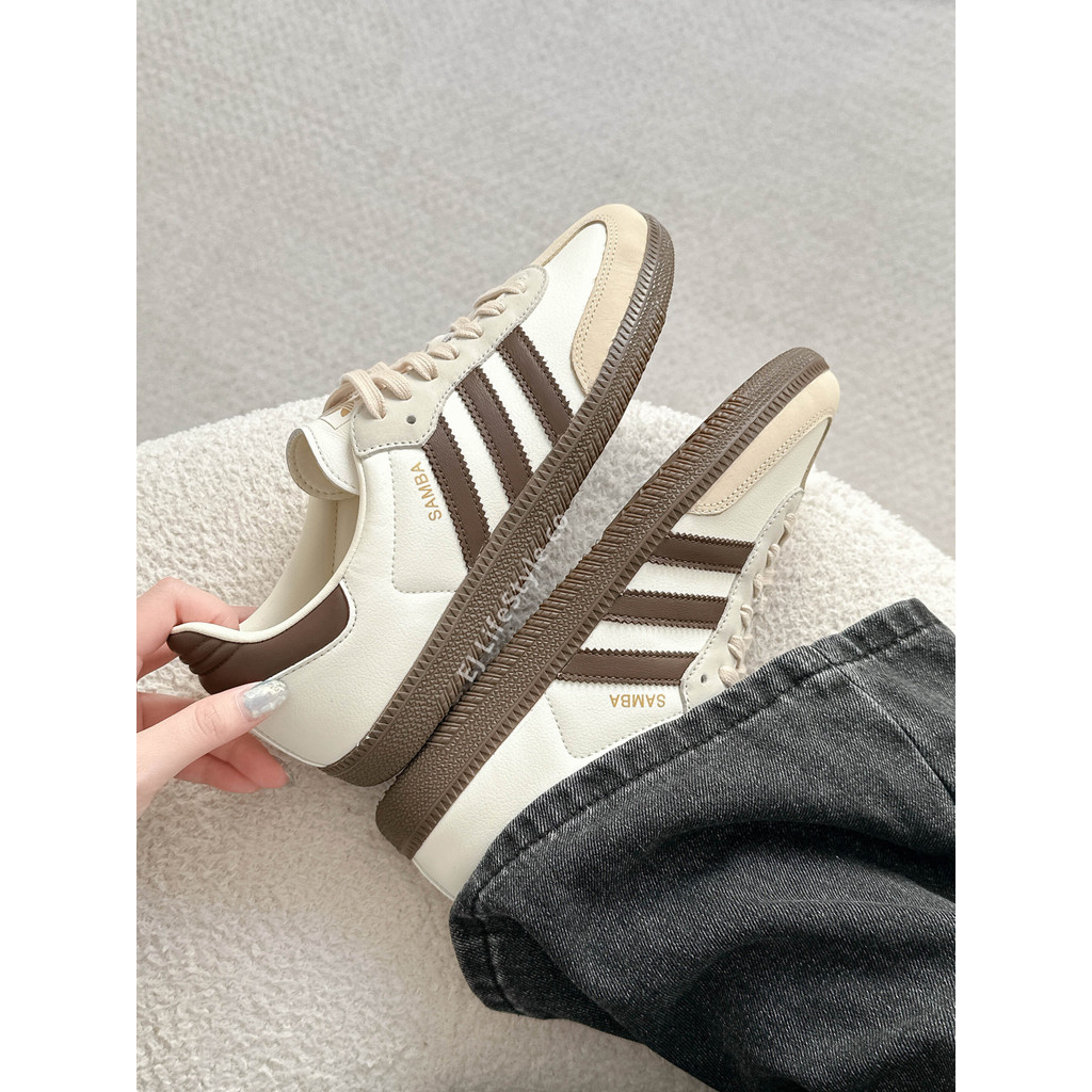 -EJ-現貨 ADIDAS SAMBA OG 巧克力奶油 奶茶 咖啡 白色 焦糖底 女鞋 JR8842