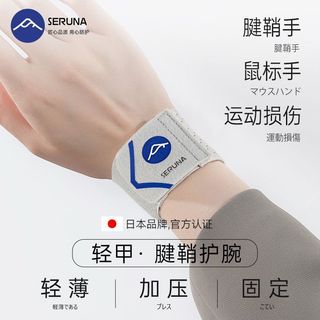 【SERUNA(日本)】台灣出貨 運動護具 運動裝備 SERUNA(日本)扭傷腱鞘護腕手腕關節勞損護套男女薄款羽毛球運動