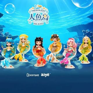 ⭐️台灣出貨-免運⭐️正版 人魚島BJD可動人偶 系列盲盒 美人魚玩具 桌面擺件 可愛女孩玩具 人魚島周邊 禮物手辦