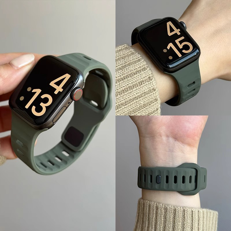 蘋果錶帶【現貨免運】運動透氣矽膠錶帶 apple watch s11 適用9 8 7 6 SE 錶帶 iwatch 10