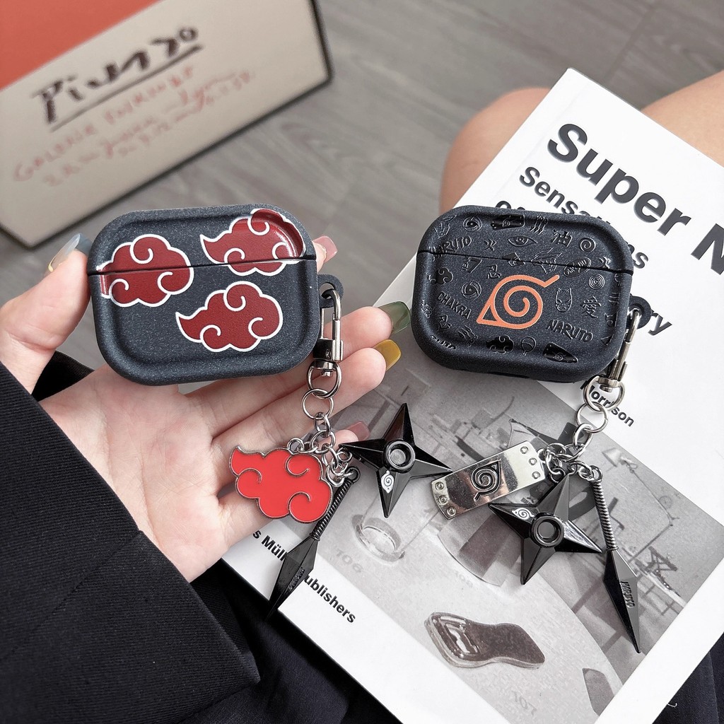四葉草🍀適用蘋果airpods4代耳機保護殻動漫火影忍者標airpods pro3高級灰 PKQF