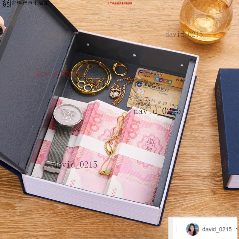 🔥台灣出貨+熱銷🔥 仿真書本保險箱迷你小型帶鎖隱藏密碼傢用傢庭防盜儲物收納盒子