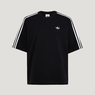 Adidas 愛迪達 3s Tee KG6331 男 T恤 運動上衣 休閒短袖 黑 白邊 亞版 純棉