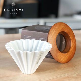 日本 ORIGAMI 摺紙濾杯 手衝咖啡陶瓷濾杯 蛋糕杯