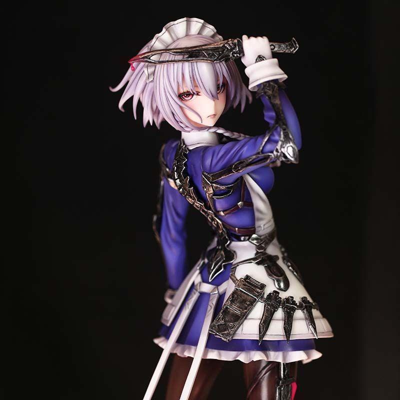 【今日特價 🔥】新款東方 Project十六夜咲夜手辦短髮的紅魔館女僕美少女動漫擺件