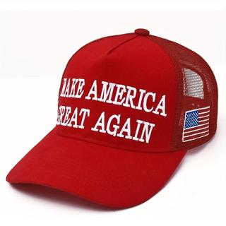 台灣出貨✨紅網帽 特朗普帽 川普帽Maga新款棒球帽網帽Make America Great Again紅色運動男女戶外