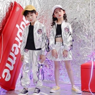 【Mini】童裝館 兒童街舞套裝男童嘻哈架子鼓演出服女童爵士舞服裝hiphop衣服潮裝爵士舞 街舞 架子鼓 演出服 舞蹈
