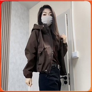 🥇臺灣出貨🥇 2025上衣爆款休閒外套寬鬆鞦季百搭新款連帽衝鋒衣短款夾剋 ✨️滿額免運✨️147-12-B