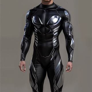 【好物優選】2025歐美機器人科技科幻感連體緊身衣服立體印花cosplay舞臺服男 OJXF