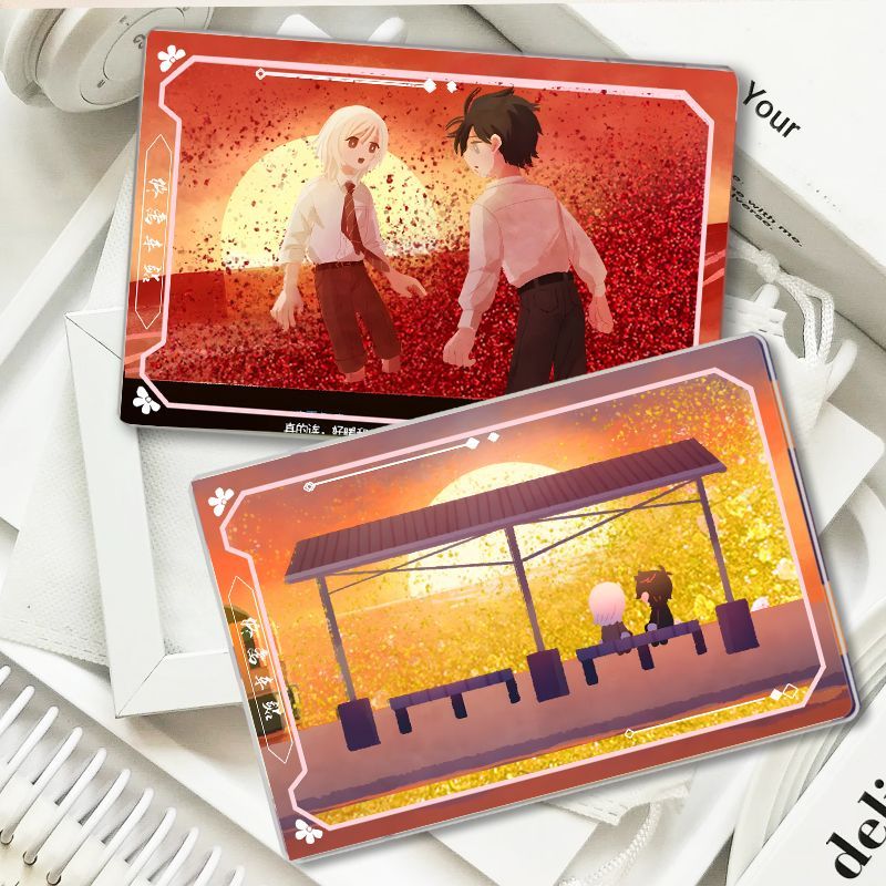 現😊貨 終焉車站亞克力流沙麻將立浪紫苑春夏冬春桌面學生相框紀念立牌女