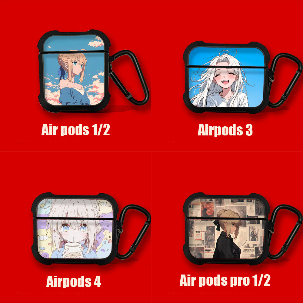 四葉草🍀好品質fate Saber吾王新品適用蘋果AirPods pro 1 2 3 4保護套耳機殻套 6MQB