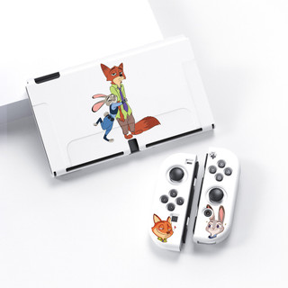 switch OLED軟殼tpu分體保護套NS狐狸和兔子