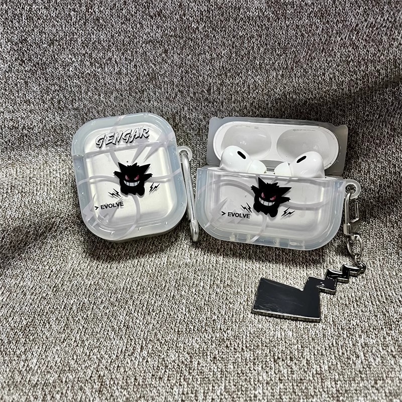 四葉草🍀閃電耿鬼適用蘋果Airpods保護套Airpods4代藍牙耳機保護套2/3防摔 LD7N