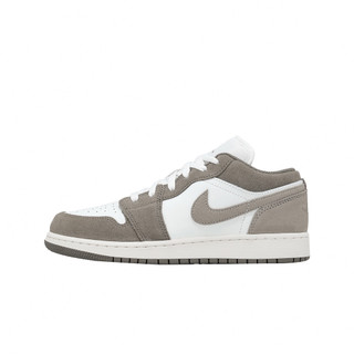 Nike 休閒鞋 Air Jordan 1 Low GS 大童 女鞋 灰 白 AJ1 553560-026 [ACS]