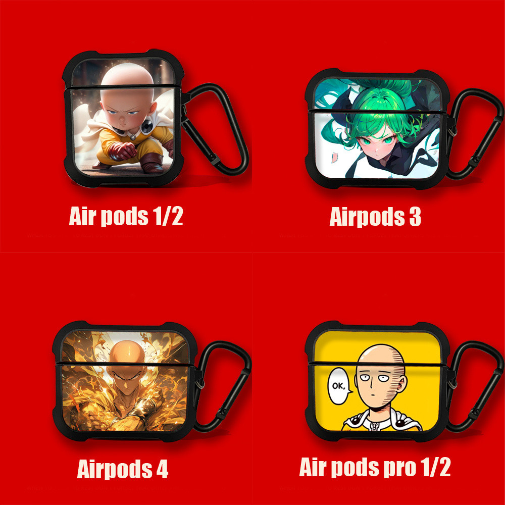四葉草🍀好品質一拳超人琦玉硅膠適用蘋果AirPods pro 1 2 3 4保護套耳機殻套 5MEV