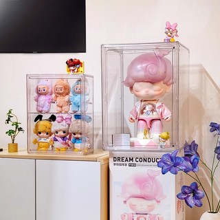 ✨公仔展示盒 公仔收納盒 娃娃收納 娃娃展示盒泡泡瑪特dimoo夢響指揮家積木亞克力收納展示盒架玩偶透明展示櫃