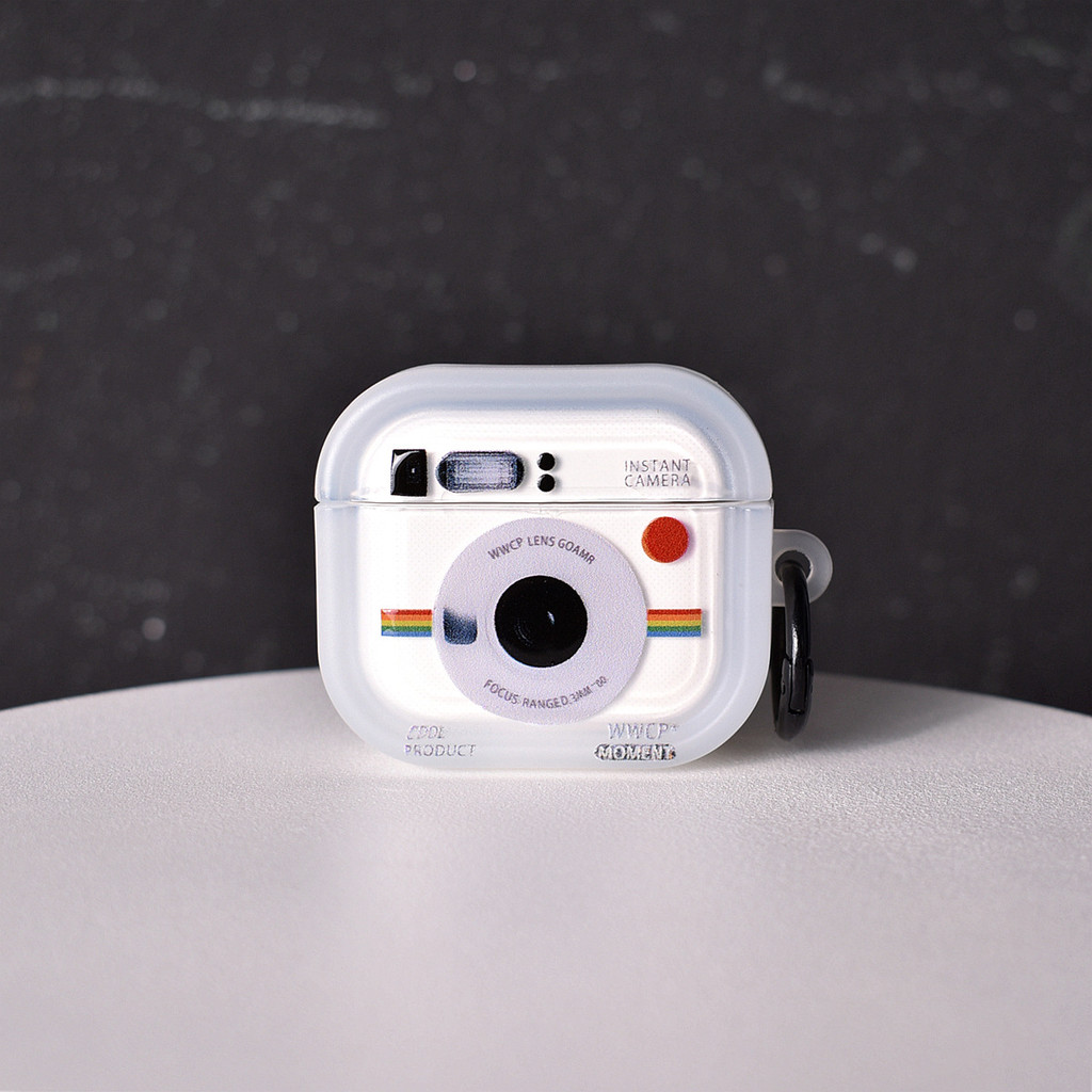 四葉草🍀創意拍立得相機適用airpods 1/2/4代簡約個性新3代藍牙耳機保護套 L6NS
