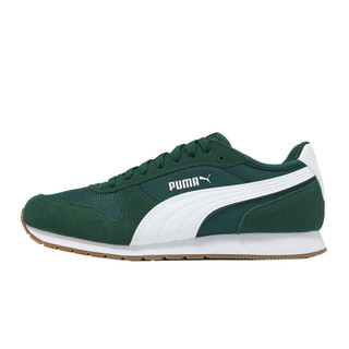 Puma 休閒鞋 ST Miler 男鞋 綠 白 麂皮 復古 拼接 板鞋 [ACS] 401622-08