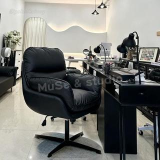 「MuSe studio」美甲師椅 客用接待椅 軟墊沙發椅 美妝美業靠背椅 美甲工作室專用座椅