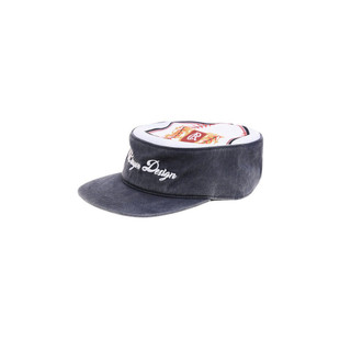 6cRAyon Washed Patchwork Pillbox Cap 洗舊 藥盒帽