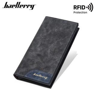 長款皮夾 皮夾包卡包 錢夾 按扣錢夾 手拿包 零錢包 Baellerry新款長款男士錢包 RFID防盜刷錢夾皮夾卡包一體