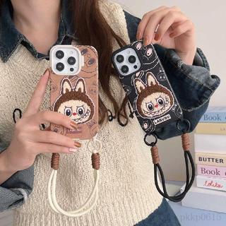 貼皮毛巾刺繡 拉布布 適用於蘋果 iPhone 17 16 15 14 13 Pro Max 12 11 保護殼 手機殼
