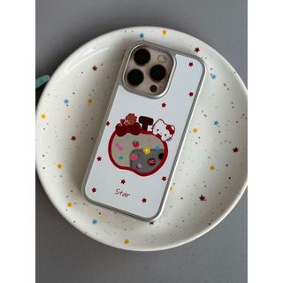 星星蘋果Kitty貓鏡面適用iPhone16蘋果手機殼15Promax銀框17/1312