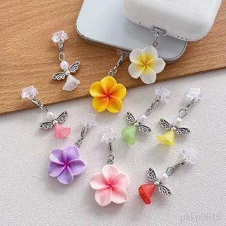 天使花朵 卡通 充電孔防塵塞 手殼防塵塞 充電孔防塵 筆電孔防蓋 蘋果 Lightning 安卓MICRO TYPE C