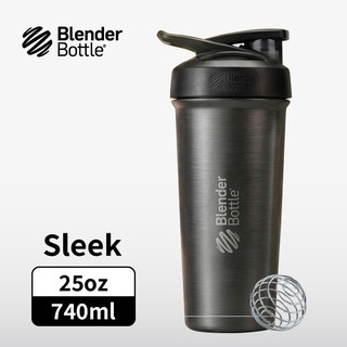 Blender Bottle Sleek按壓式不鏽鋼水壺/ 25oz/ 740ml/ 金屬灰 eslite誠品