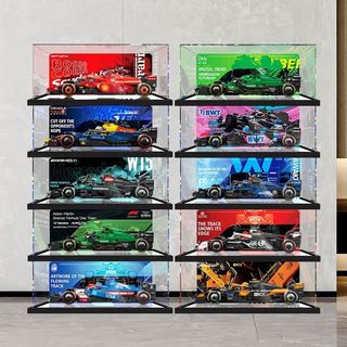 壓克力展示盒【適用樂高Speed賽車】F1系列積木展示盒 防塵透明 模型收納 車模陳列架 SPEED專用