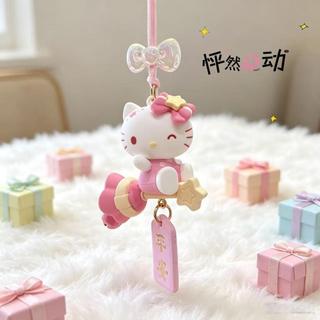 【臺灣-出貨】三麗鷗夢幻凱蒂貓汽車掛件庫洛米可愛車載後視鏡掛飾車內裝飾禮物DNF5